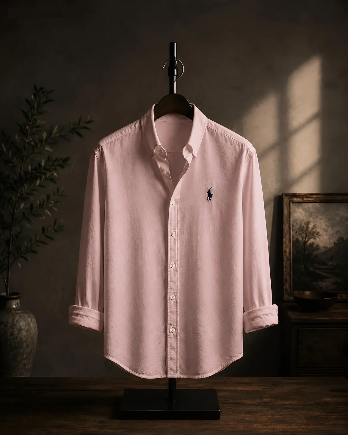  🌸🖤 Blush Pink Oxford Shirt — Polo Ralph Lauren